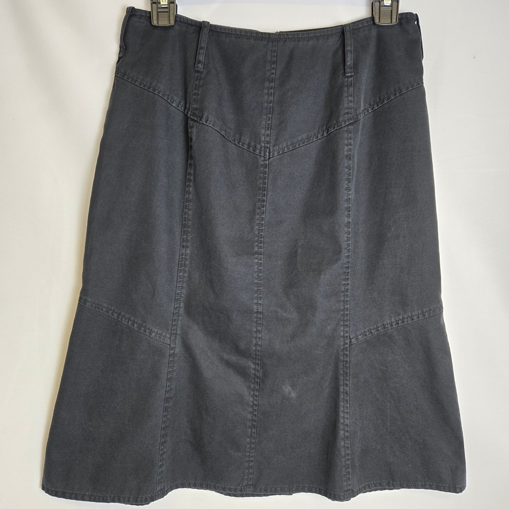 Talbots Cotton Paneled Skirt Y2K Grunge Whimsigoth Dark Academia Black Size 6